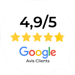 Note de 4,9 étoiles sur 5, calculée sur la base des avis laissés par les clients de KALTEA sur Google.