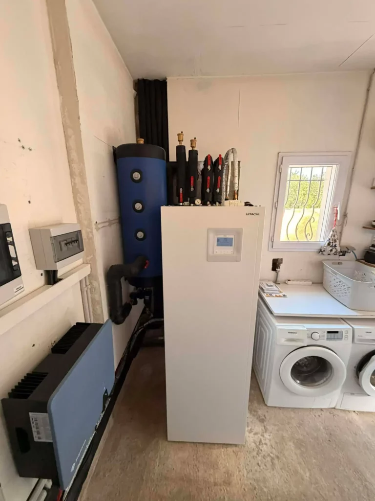 installation d'une pompe à chaleur air eau hitachi par kaltea Aubagne