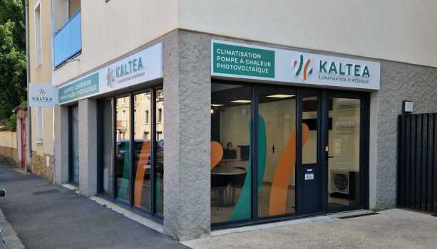 La devanture de l'agence KALTEA Lyon Ouest, spécialiste du chauffage et de la climatisation