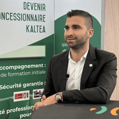 Portrait de Kévin TORRANO, gérant et fondateur du réseau de franchise KALTEA Climatisation d'intérieur.